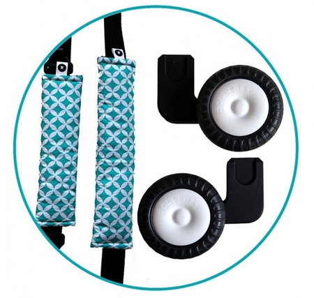 Rollersy Adaptery z Kółkami do Fotelików Samochodowych Turquoise