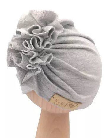 Baby in World Turban Niemowlęcy Szary 0-3 mc
