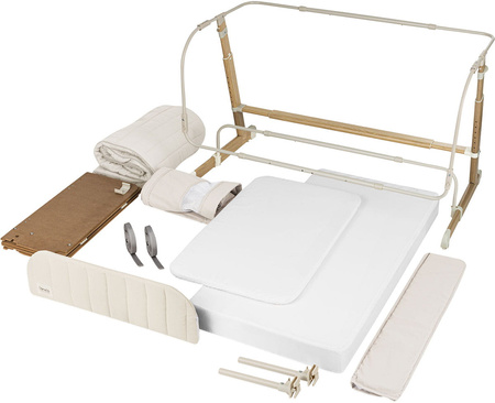 Lionelo Thomi Plus - wielofunkcyjne łóżeczko dziecięce 5w1 | Beige Sand