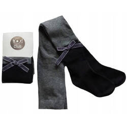 Yoclub! Rajstopy Bawełniane z Kokardą 140-146