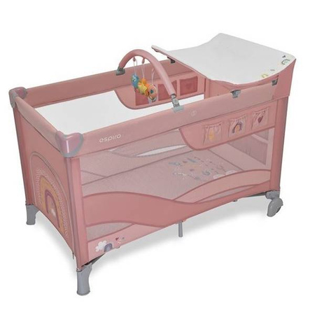Espiro Dream Łóżeczko Dziecięce z Przewijakiem 108 Pink Smile