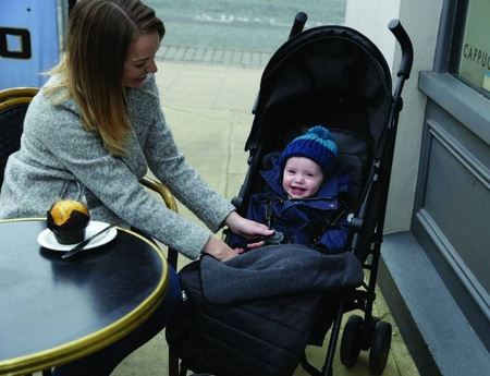 CuddleCo Comfi-Snug Śpiworek Wkładka 2w1 do Wózka Czarny