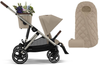 Cybex Gazelle S Wózek Spacerowy Rama Taupe Almond Beige + Cybex Śpiworek Snogga 2 Gratis