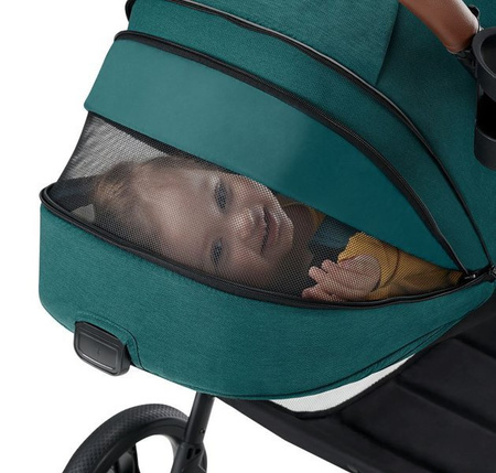 Kinderkraft Evolution Wózek Spacerowy + Cocoon Midnight Green