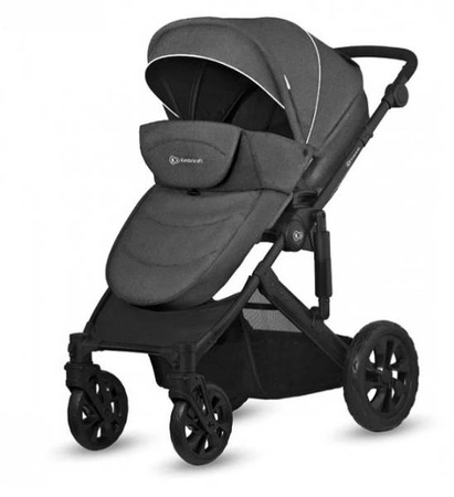 Kinderkraft Prime Lite Wózek Głęboko-spacerowy 2w1 Black Anthracite