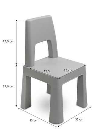 Toyz Monti Stolik Dziecięcy z Krzesłami Grey