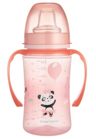 Canpol Babies EasyStart Exotic Animals Kubek Treningowy 240 ml - 35/208_pin Różowy