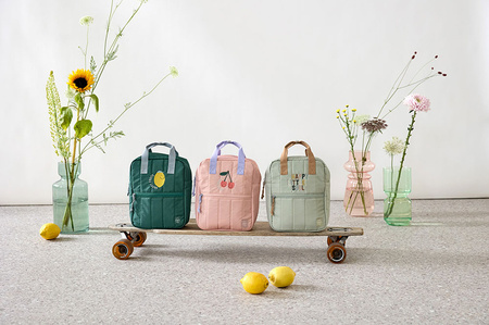 Lassig Plecak mini kwadratowy Little Gang Lemon dark green