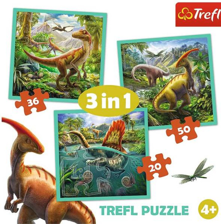 Trefl Puzzle Niezwykły Świat Dinozaurów