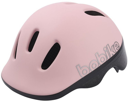 Bobike Go Mini Fotelik Rowerowy + Osłona Przeciwwiatrowa + Kask XS Cotton Candy Pink