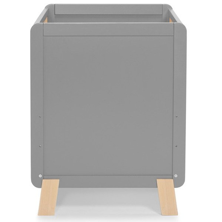 Kinderkraft Nico Łóżeczko Drewniane Barierka + Materac Grey