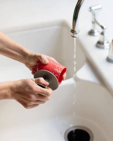 EZPZ Silikonowa Myjka Czyścik Do Naczyń Bez Bakterii Szary Szary