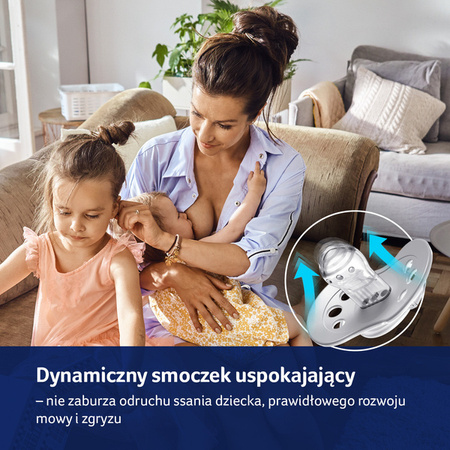 Lovi Harmony Smoczek Silikonowy Dynamiczny 0-3 m 22/905 Boy 2 Szt.