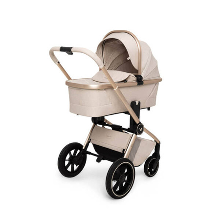 Muuvo Quick Boho Wózek Głęboko-Spacerowy Beige + Cybex Aton B2 i-Size Fotelik Samochodowy 0-13kg + Baza One Volcano Black
