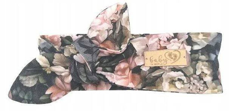 Baby in World Opaska Niemowlęca Black roses