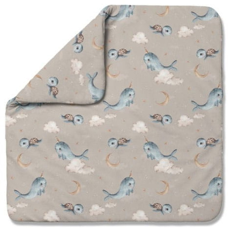 Waldin Kołdra Bambusowa 75x75 Wieloryb Ciemny Beżowy