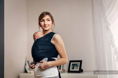 LennyLamb Chusta do noszenia dzieci, elastyczna - Czarny - rozmiar standardowy 5.0 m (100% bawełna)