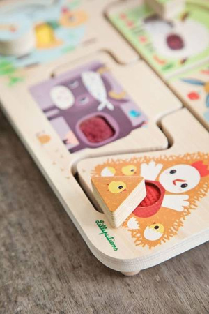 Lilliputiens Drewniana Tablica Labirynt Sensoryczny Farma 18 m+