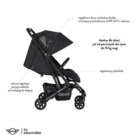 MINI by Easywalker Buggy XS Wózek spacerowy z osłonką przeciwdeszczową Union Jack Classic