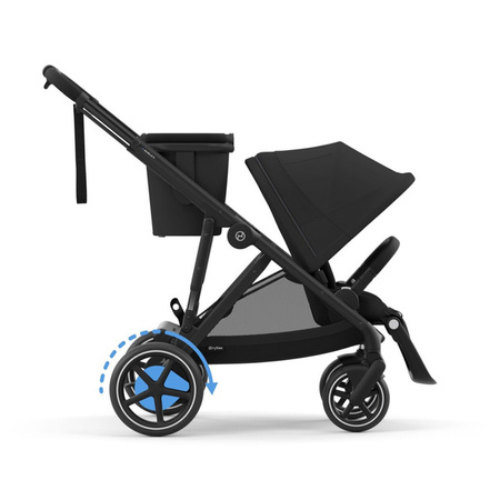 Cybex E-Gazelle S Wspomagany Wózek Spacerowy Bliźniaczy Rama Czarna Moon Black