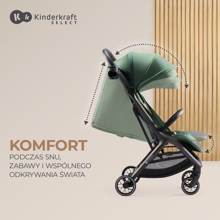 Kinderkraft Nubi 2 Wózek Spacerowy Mystic Green