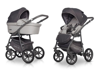 Riko Basic Pastel Wózek Głęboko-Spacerowy 2w1 Stone