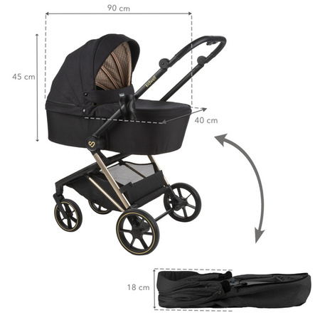 Kidwell Velmont Wózek Głęboko-Spacerowy Black Beige