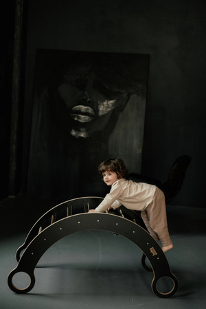 Baby Wood Bujak Drewniany L Czarny