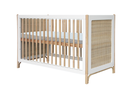 Theo Bebe Oceania Łóżeczko Ratanowe 60x120cm Neige