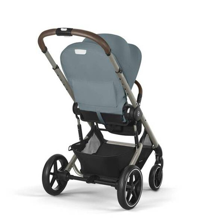 Cybex Balios S Lux 2.0 Wózek Głęboko-Spacerowy Stormy Blue + Cloud G I-Size Fotelik Samochodowy 0-13kg + Osłony Przeciwdeszczowe + Adaptery