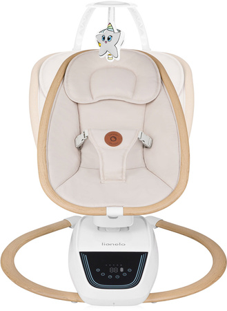 Lionelo Olivia - leżaczek elektryczny, leżaczko-bujaczek dziecięcy Beige Natural