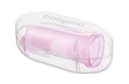 Babyono Szczoteczka do Zębów dla Niemowląt na Palec 723/03 Różowa