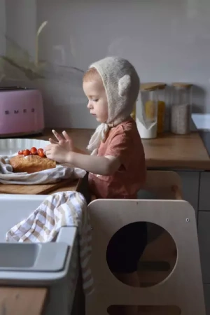 Baby Wood Kitchen Helper M Naturalny