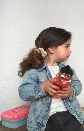 Lassig Zestaw Na Lunch Lunchbox + Butelka Tritanowa Bidon 460ml About Friends Dinozaur Różowy