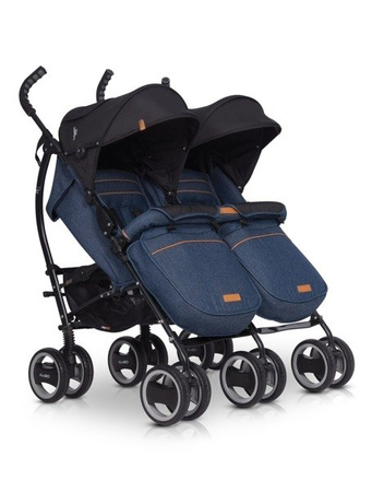 Easy Go Duo Comfort Wózek Spacerowy Bliźniaczy Denim 03