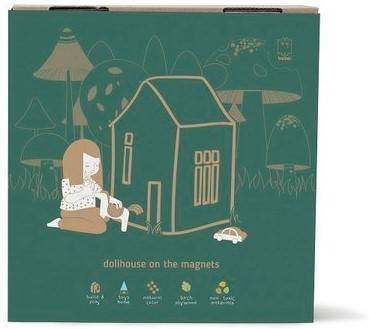 Babai Drewniana Zabawka Domek Dla Lalek z Magnes Rozmiar L Naturalny