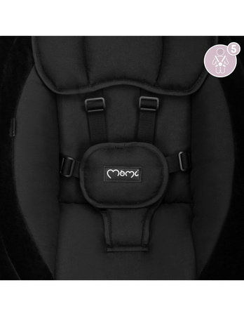 MoMi Kenani Onyx Leżaczek Bujaczek Elektryczny Czarny