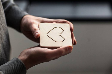 Drewniana Zabawka Kółko Krzyzyk Miłość Naturalny Babai XO-LOVE