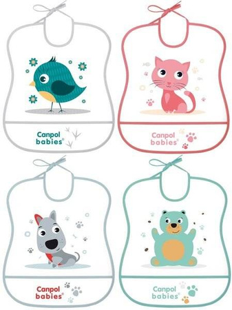 Canpol Śliniak Plastikowy Miękki 2/919 Mix