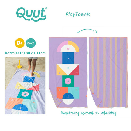 QUUT Dwustronny ręcznik plażowy PlayTowels L (180 x 100cm) Hopscotch