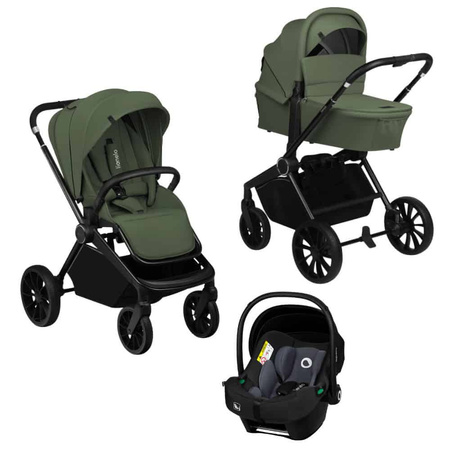 Lionelo Mika Plus Wózek Wielofunkcyjny 3w1 Green Olive