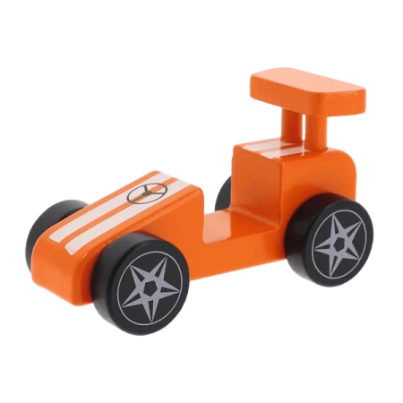 Trefl Zabawka Drewniana Racing Car Orange