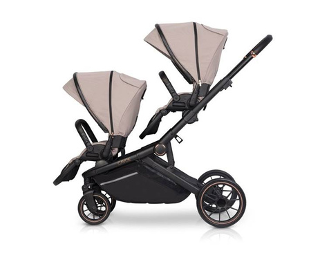 Cavoe Avec 2024 Wózek Spacerowy Bliźniaczy Taupe