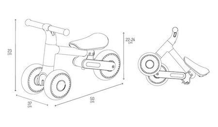 MoMi DEX Jeździk Beżowy