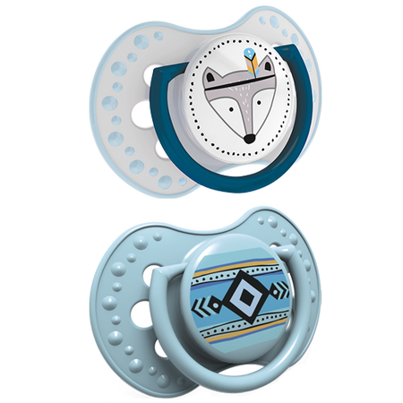 Lovi Dynamiczny Smoczek Uspokajający 18m+ Silikonowy 2szt. 22/876 Summer Boy