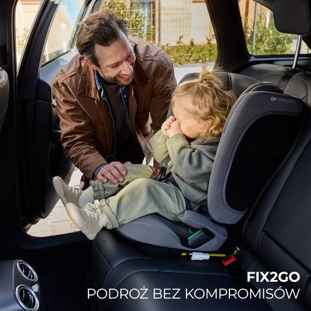 Kinderkraft FIX2GO Fotelik Samochodowy 9-36 kg Szary