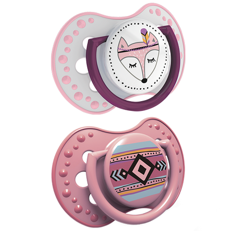 Lovi Dynamiczny Smoczek Uspokajający 18m+ Silikonowy 2szt. 22/876 Summer Girl