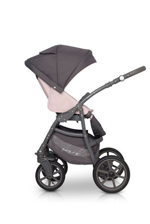 Riko Basic Pastel Wózek Głęboko-Spacerowy 2w1 Powder Pink