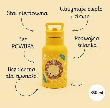 Sassi Butelka termiczna 350 ml Lew