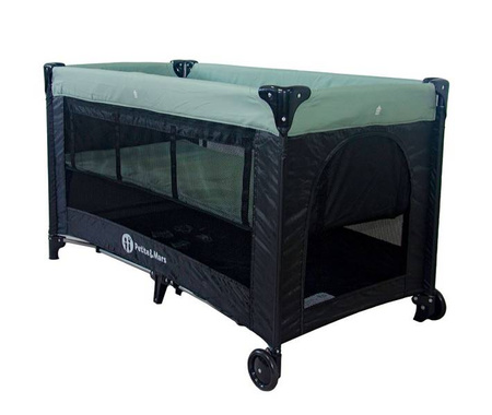 Petite&Mars Łóżeczko Turystyczne Koot + Podwieszane Dno Iron Green